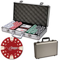 Poker chips set with aluminum chip case - 300 Diamond chips
